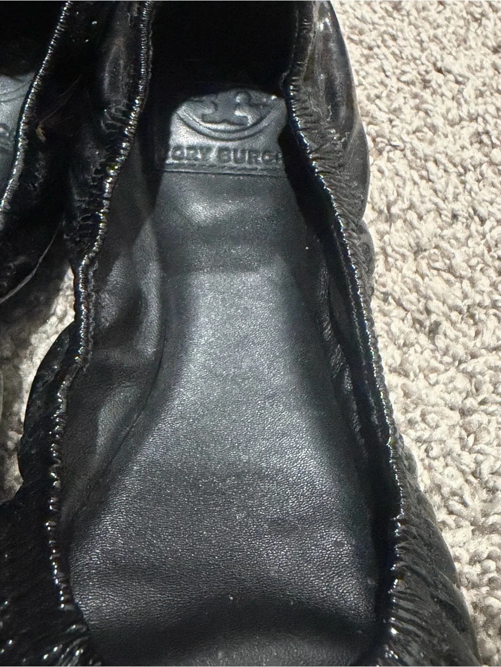 Tory Burch Black Patent Leather Ballet Flats